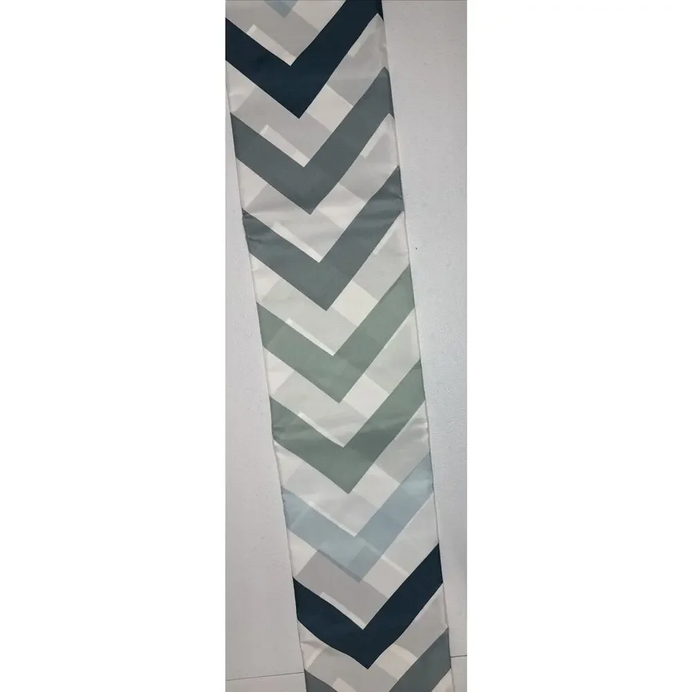 Chevron Pattern Design Fabric Shower Curtain Standard Size With Hooks